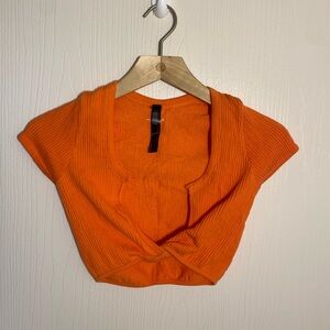 Urban Outfitters Vibrant Orange Crop Top